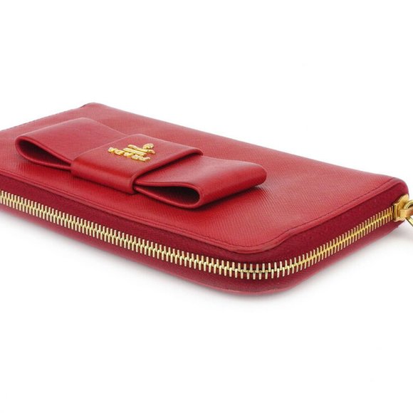 Authentic PRADA Purse ribbon Safi Arno leather Auth used - Picture 3 of 8